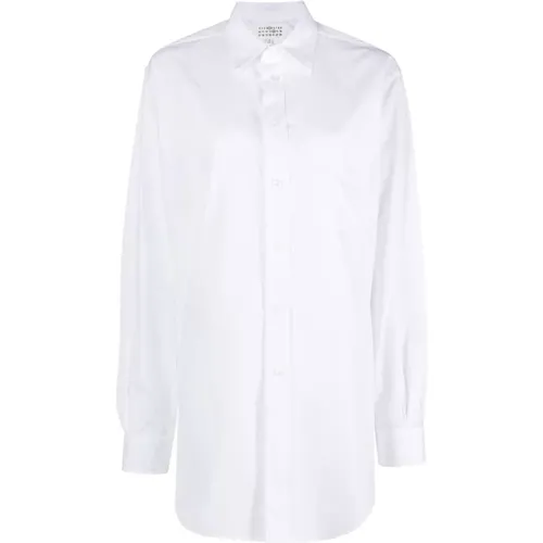 Long Sleeve Shirt with Pointed Collar and Button Front , female, Sizes: S, XS, 2XS - Maison Margiela - Modalova