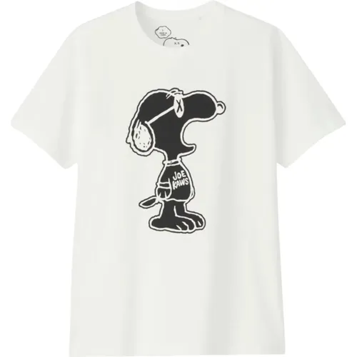 Limitierte Auflage Peanuts Gähn Outline Tee , Herren, Größe: M - Kaws - Modalova