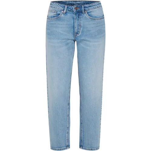 Hohe Straight Y Jeans, Hellblaue Retro-Waschung , Damen, Größe: W25 L29 - My Essential Wardrobe - Modalova