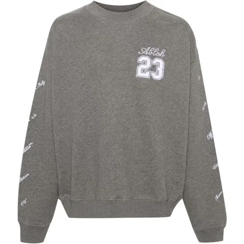 Grey Sweaters with Style , male, Sizes: M, L - Off White - Modalova