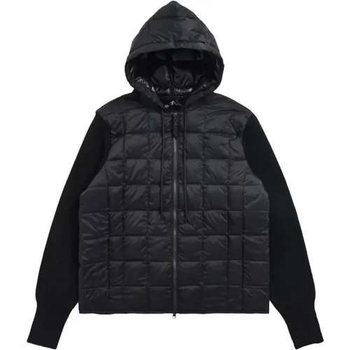 Schwarze Daunenjacke mit Kapuze , Herren, Größe: XL - TAION - Modalova