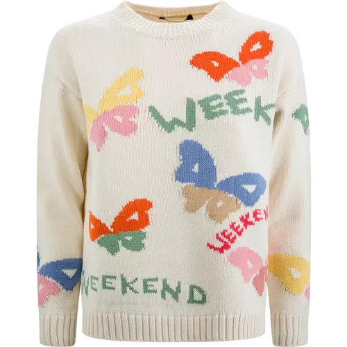 Gypsy Butterfly Sweater , female, Sizes: L, M, XS - Max Mara Weekend - Modalova