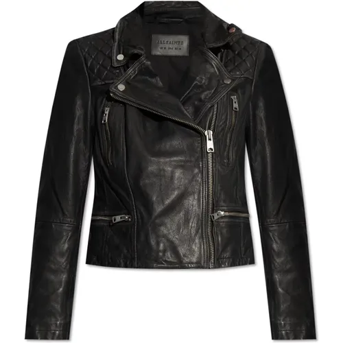 Cargo leather jacket , female, Sizes: M, S, XS, L - AllSaints - Modalova