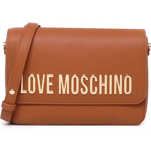 Shoulder Bag with Metallic Logo , female, Sizes: ONE SIZE - Love Moschino - Modalova