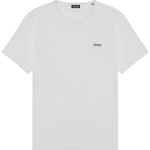 Kurzarm Rundhals T-Shirt - Ermenegildo Zegna - Modalova