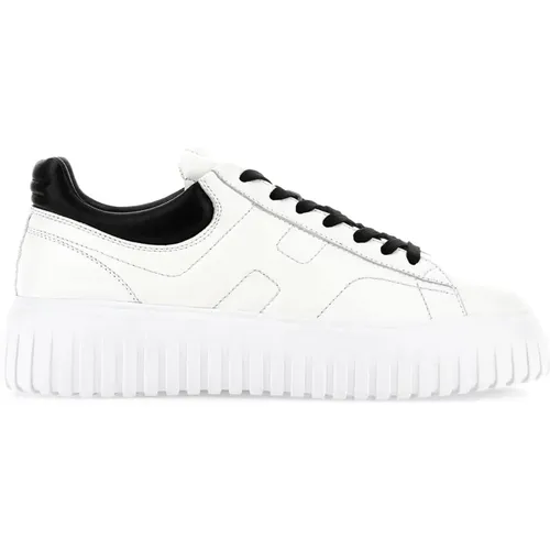 Striped Leather Sneakers , male, Sizes: 10 1/2 UK, 8 1/2 UK, 6 UK, 10 UK, 8 UK, 9 UK, 5 UK, 7 UK, 7 1/2 UK, 9 1/2 UK, 5 1/2 UK, 6 1/2 UK - Hogan - Modalova