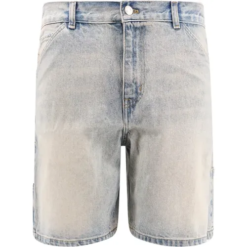 Blaue Shorts mit Reißverschluss und Knopfverschluss , Herren, Größe: L - Courrèges - Modalova