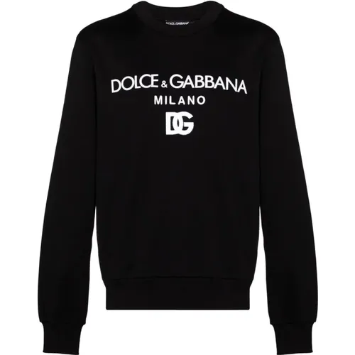 Jersey Sweatshirt with DG Embroidery , male, Sizes: 2XL - Dolce & Gabbana - Modalova