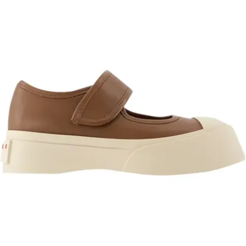 Leder flats Marni - Marni - Modalova