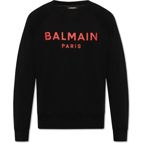 Sweatshirt mit Logodruck , Herren, Größe: M - Balmain - Modalova