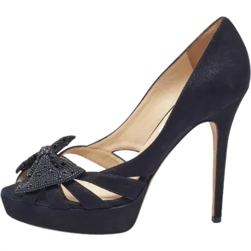 Pre-owned Suede heels , female, Sizes: 7 UK - Jimmy Choo Pre-owned - Modalova