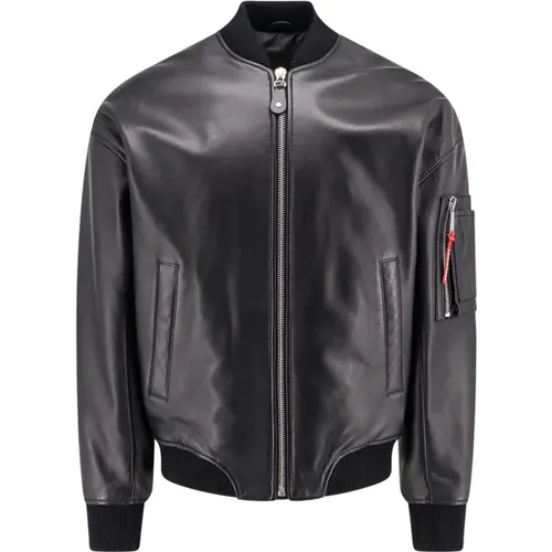 Leather Jacket Zipper Closure , male, Sizes: L, M, XL - Dsquared2 - Modalova