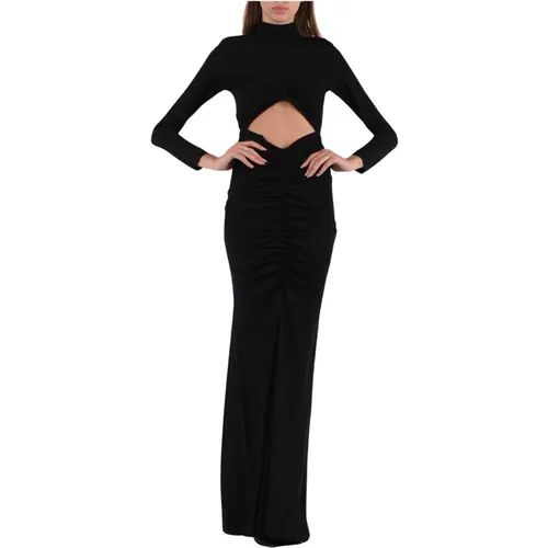 Long Lycra Stretch Dress , female, Sizes: S, XL - Actualee - Modalova