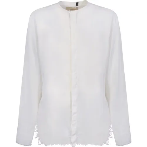 Linen Shirt Frayed Edge , male, Sizes: XL, S, L - Costumein - Modalova