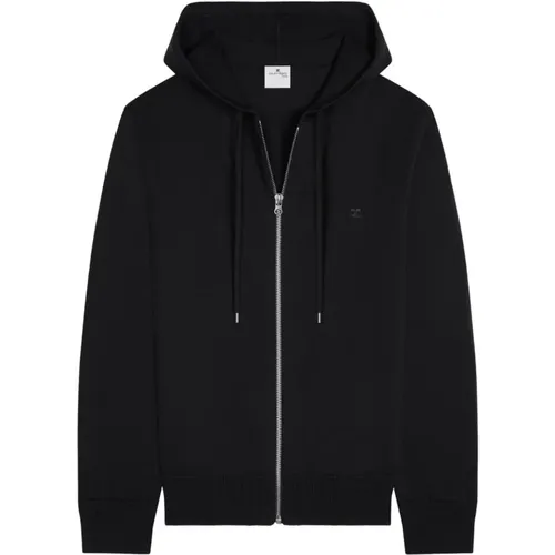 Merino Wool Zip-Up Hoodie , male, Sizes: L, XL, M - Courrèges - Modalova