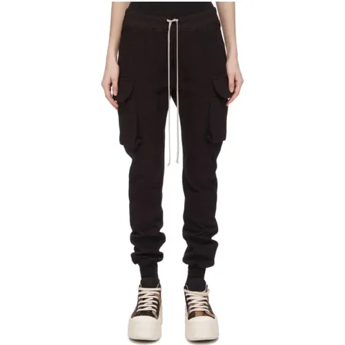 Cargo Skinny Hose mit Kordelzug , Damen, Größe: S - Rick Owens - Modalova