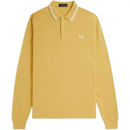 Langarm-Poloshirt moderner Schnitt , Herren, Größe: S - Fred Perry - Modalova