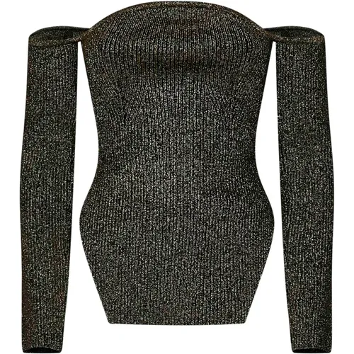 Golden Ribbed Knit Sweater , female, Sizes: S - Khaite - Modalova