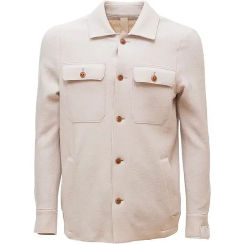 Double-Breasted Wool Shirt Jacket , male, Sizes: L - Eleventy - Modalova