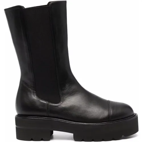 Schwarzer Ultralift Stiefelette , Damen, Größe: 38 1/2 EU - Stuart Weitzman - Modalova