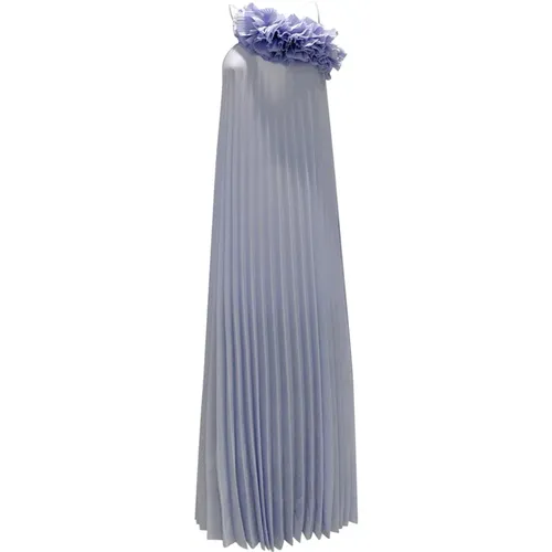 Pulverblaues langes Kleid Ss24 , Damen, Größe: S - P.a.r.o.s.h. - Modalova