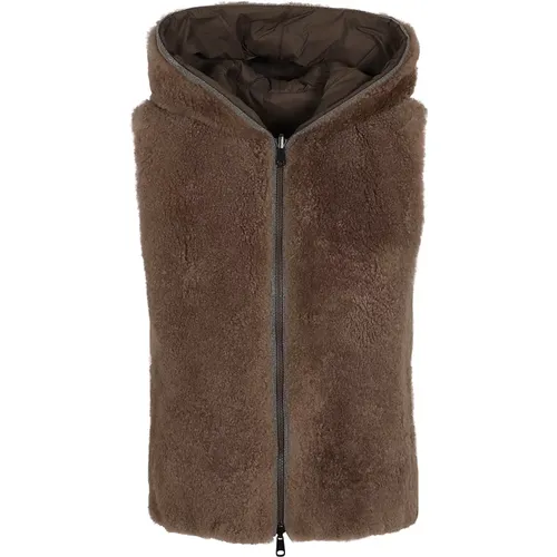 Luxurious Reversible Shearling Vest , female, Sizes: S - BRUNELLO CUCINELLI - Modalova