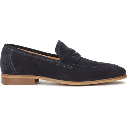 Marineblaue Wildleder-Loafer , Herren, Größe: 41 EU - Kazar - Modalova