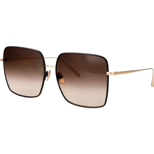 Stylish Hina Sunglasses for Summer , female, Sizes: 66 MM - Linda Farrow - Modalova