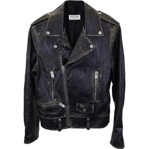 Pre-owned Leather outerwear , female, Sizes: S - Saint Laurent Vintage - Modalova