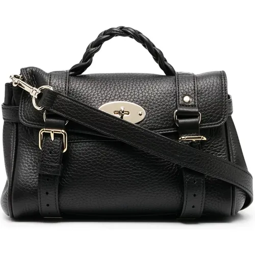 Leather Braided Handle Bag , female, Sizes: ONE SIZE - Mulberry - Modalova