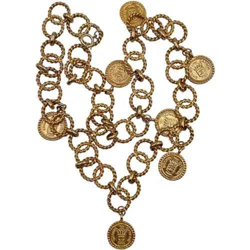 Gold Coin Pendant Necklace , female, Sizes: ONE SIZE - Chanel Vintage - Modalova