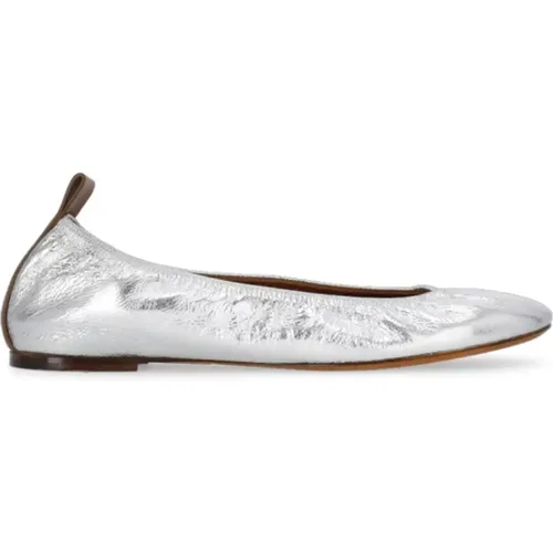 Silver Leather Ballet Shoes for Women , female, Sizes: 3 UK, 5 UK - Lanvin - Modalova