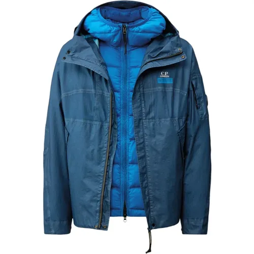 Blaue Oberbekleidung Mittlere Jacke - C.P. Company - Modalova