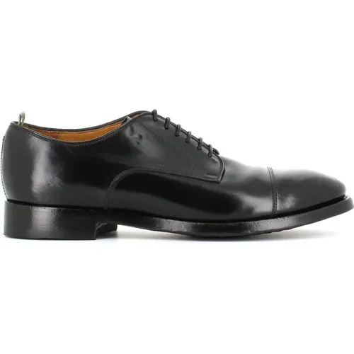 Schwarze Leder Derby Schuhe , Herren, Größe: 43 1/2 EU - Officine Creative - Modalova