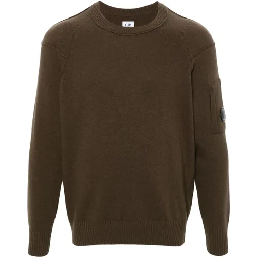 Lambswool Crewneck Sweater , male, Sizes: M, L, 2XL, XL, S, 3XL - C.P. Company - Modalova