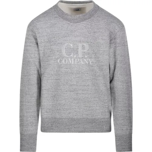 Grauer Rundhals-Sweatshirt - C.P. Company - Modalova