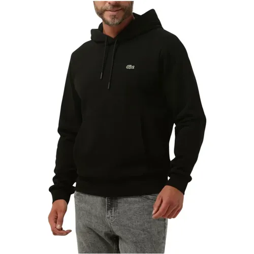 Herren Sweatshirt Schwarz Pullover , Herren, Größe: S - Lacoste - Modalova