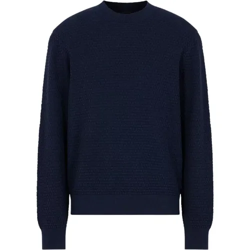 Bouclé Sweater - Comfortable and Stylish , male, Sizes: XL, S, 2XL, M - Armani Exchange - Modalova