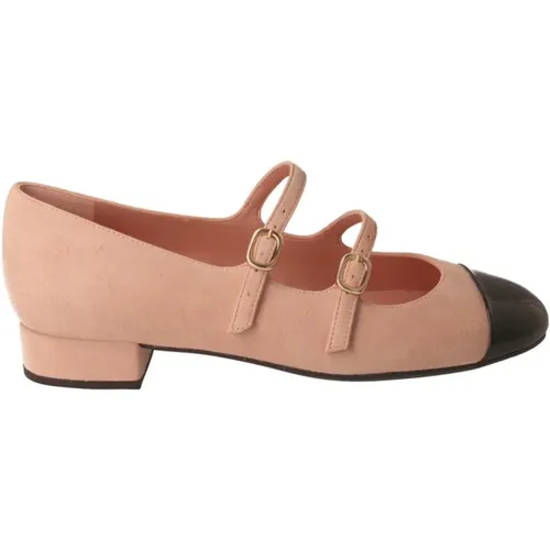 Damen Nude Wildleder Ballerinas , Damen, Größe: 37 EU - Pretty Ballerinas - Modalova