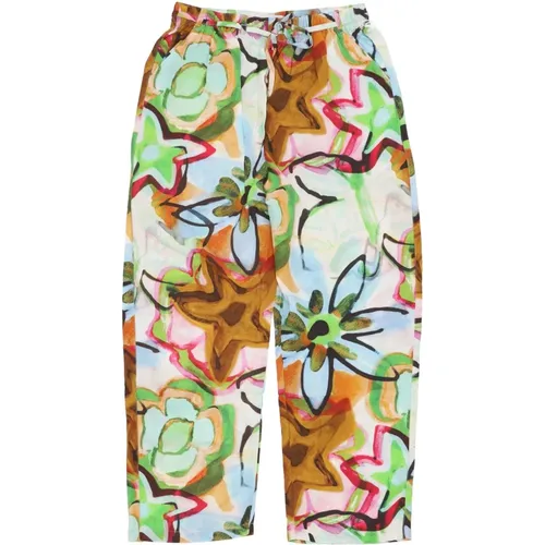 Floral Drawn Marker Long Pants , female, Sizes: S, XS, M - Obey - Modalova