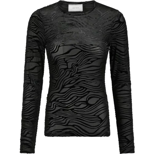 Zebra Bluse in Schwarz , Damen, Größe: XS - NEO NOIR - Modalova