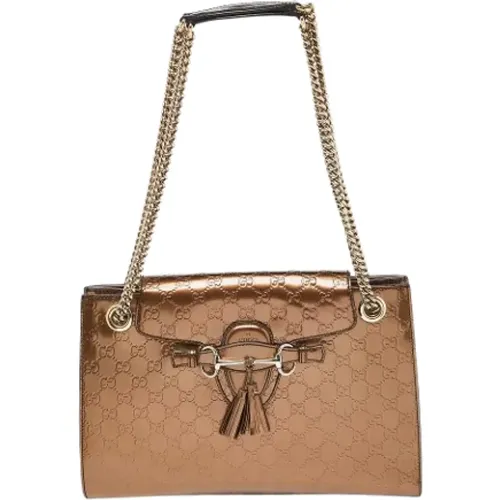 Pre-owned Leder schultertasche - Gucci Vintage - Modalova