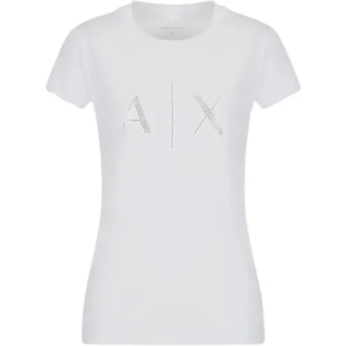 Slim Fit T-Shirt , female, Sizes: L - Armani Exchange - Modalova