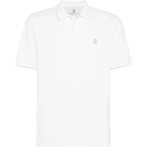 Logo Polo T-Shirts - BRUNELLO CUCINELLI - Modalova