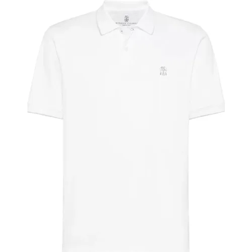 Logo Polo T-Shirts , Herren, Größe: 2XL - BRUNELLO CUCINELLI - Modalova