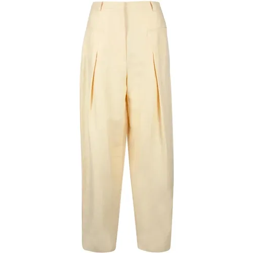 Stilvolle Creme Tapered Hose , Damen, Größe: S - PATRIZIA PEPE - Modalova