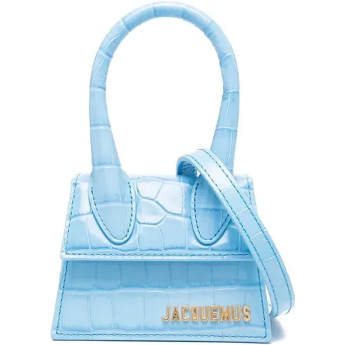 Mini Leder Schultertasche Blau - Jacquemus - Modalova