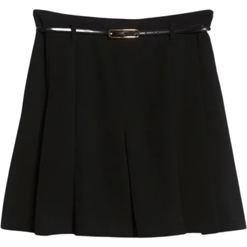 Hoch taillierte Cady-Shorts mit passendem Gürtel - Max Mara Studio - Modalova