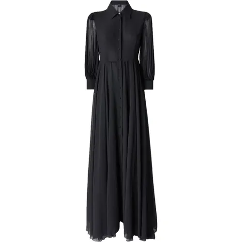 Elegantes Langes Hemdkleid , Damen, Größe: 2XS - pinko - Modalova