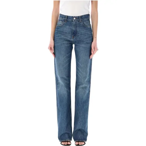 Blaue Straight Leg Denim Jeans , Damen, Größe: M - Coperni - Modalova